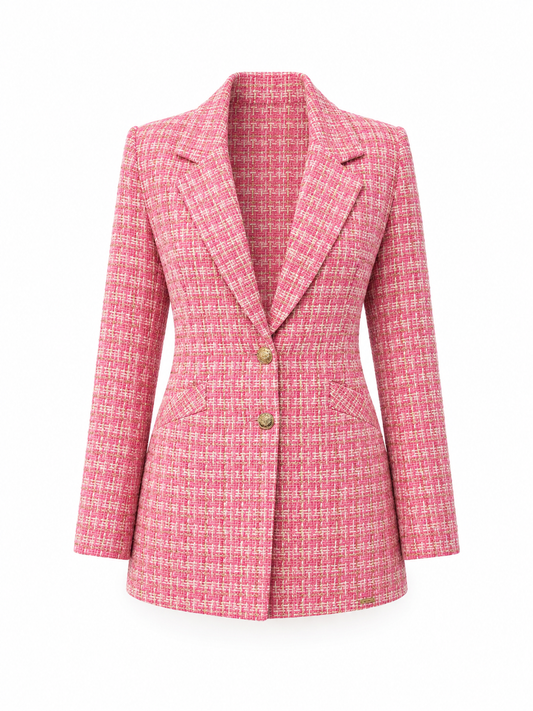 Tweed Blazer (Green, Pink & Blue)