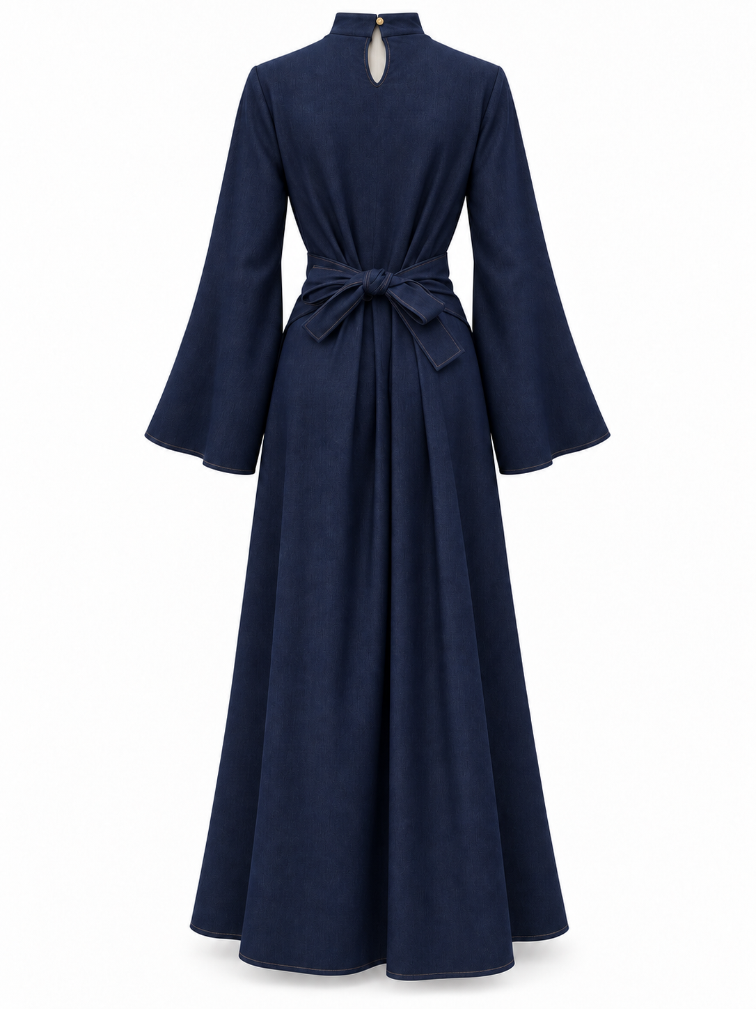Belted Long Dress 5136
