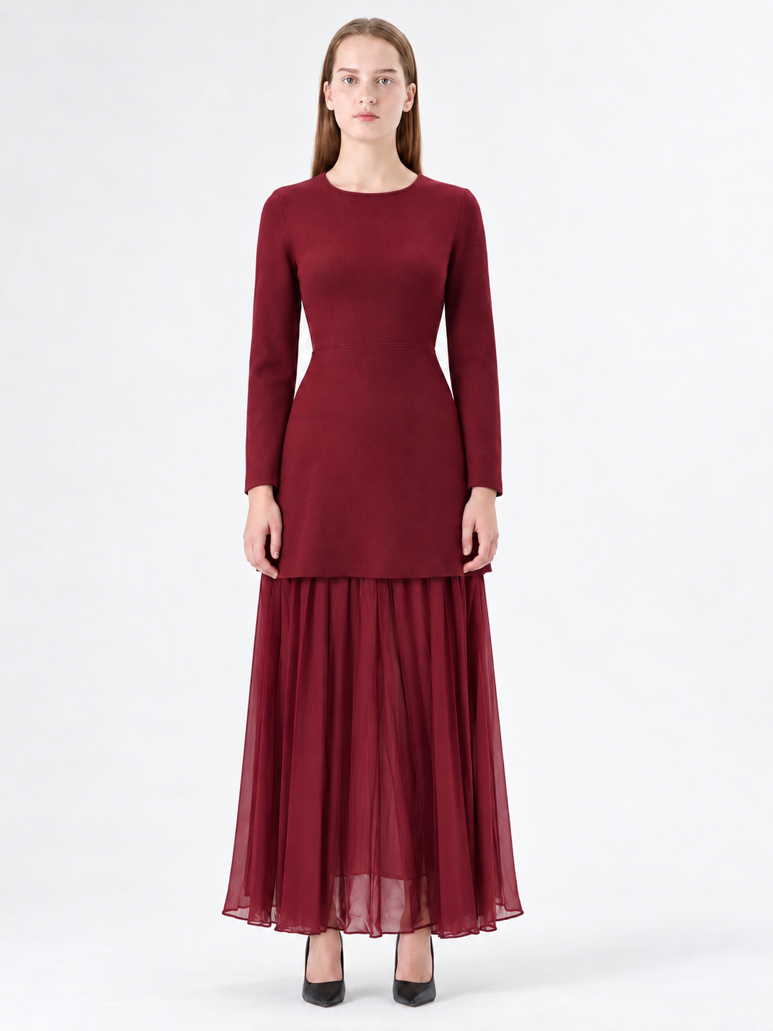 Wool Dress W055, wholesale women's clothing Lebanon