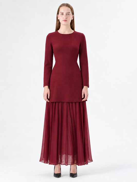 Wool Dress W055, wholesale women's clothing Lebanon
