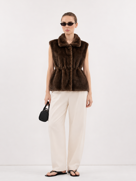 Fur Vest JLG10582, wholesale women's clothing Lebanon