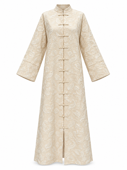 Mandarin Collar Long Dress M8357