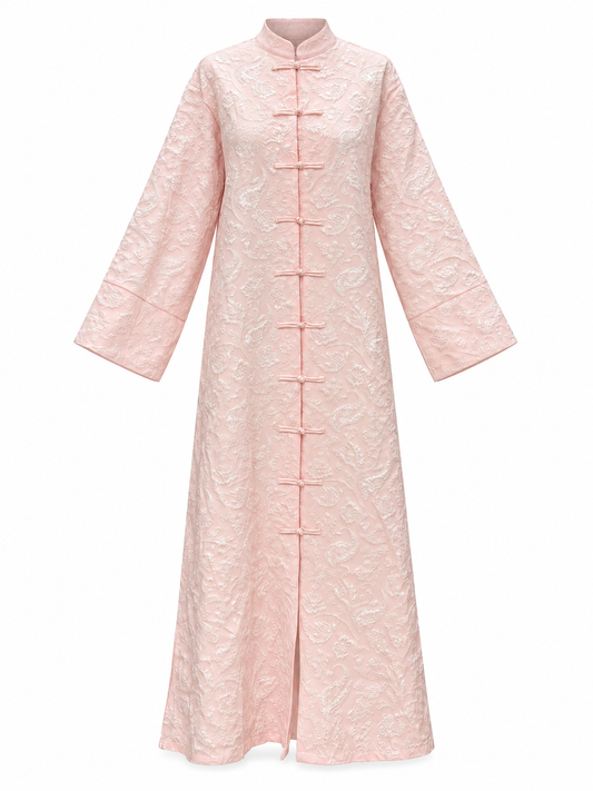 Mandarin Collar Long Dress M8357