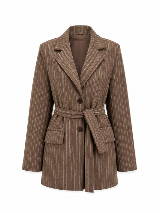 Belted blazer jacket 12277, wholesale women's jackets Lebanon