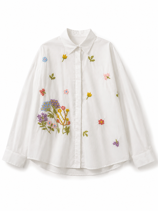 Floral embodied shirt