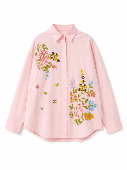Floral embodied shirt