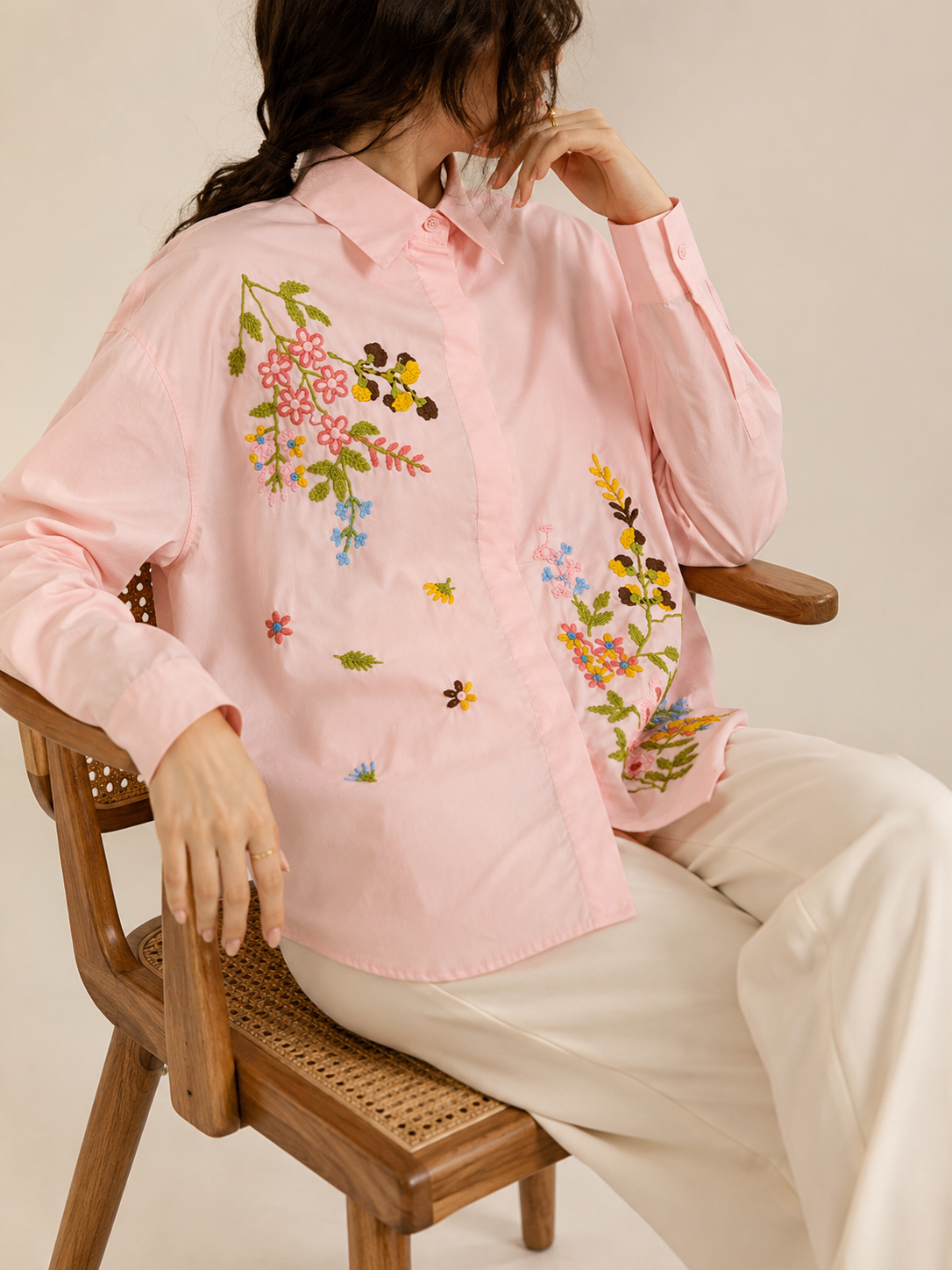 Floral embodied shirt