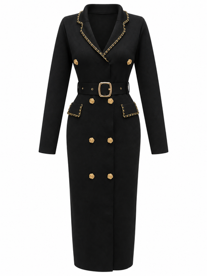Belted Wool Dress 6025