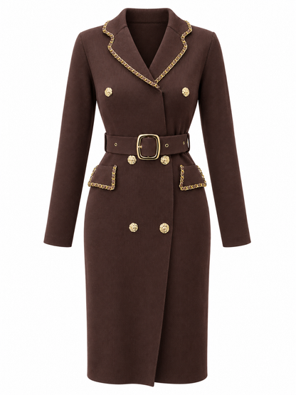 Belted Wool Dress 663
