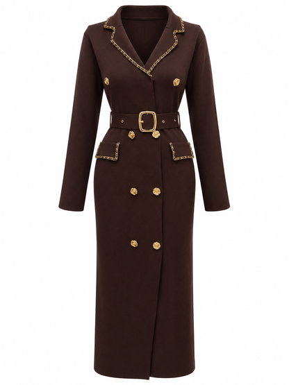 Belted Wool Dress 6025
