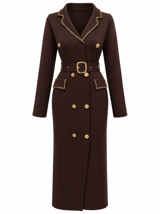 Belted Wool Dress 6025