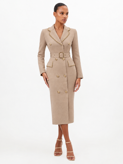 Belted Wool Dress 6025, wholesale women's clothing Lebanon