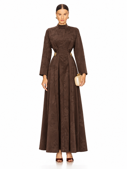 Belted Long Dress 26469, wholesale women's clothing Lebanon