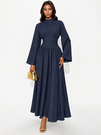 Belted Long Dress 5136, wholesale women's clothing Lebanon