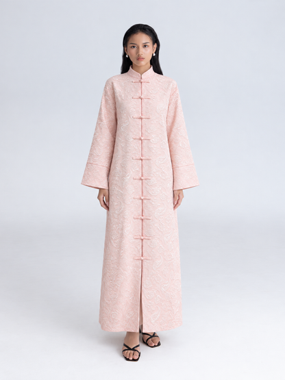 Mandarin Collar Long Dress M8357, wholesale women's clothing Lebanon