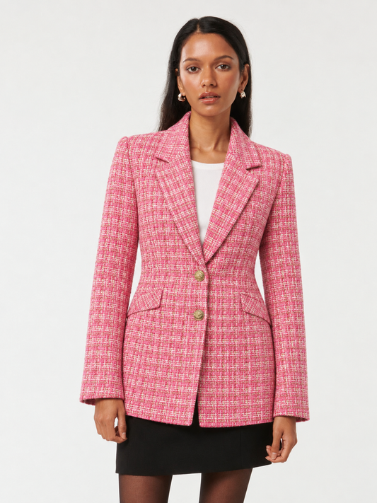 Tweed blazer green, pink and blue, wholesale women's clothing Lebanon